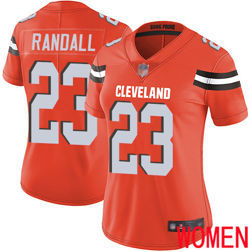 Cleveland Browns Damarious Randall Women Orange Limited Jersey #23 NFL Football Alternate Vapor Untouchable->women nfl jersey->Women Jersey